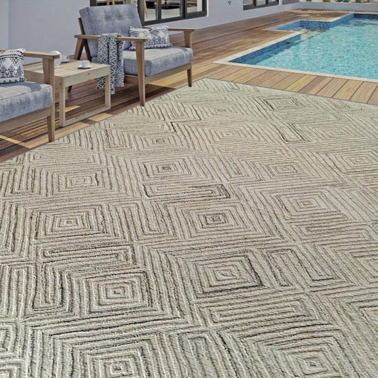 Simple Printed Carpet for Living Room: Non-slip Absorbent Floor Mat