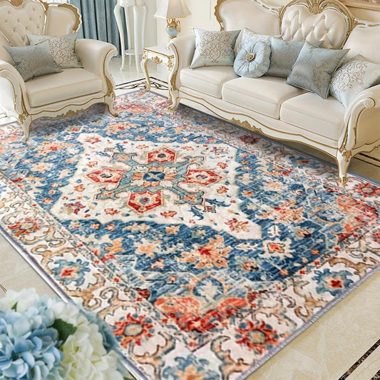 Persian Boho European Style Area Rug | Living Room Imitation Cashmere Carpet