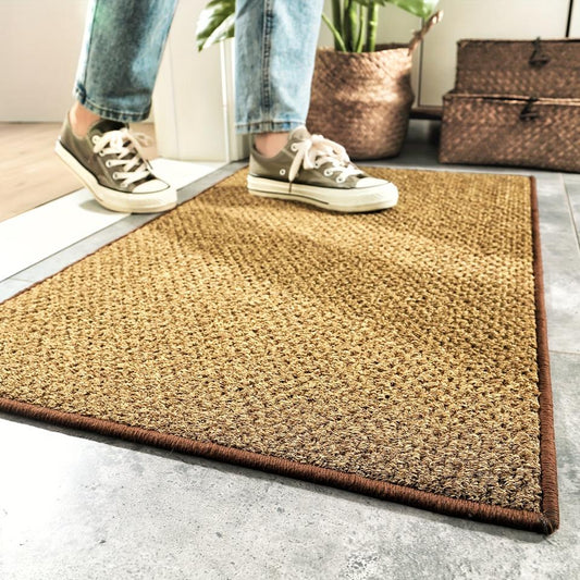 Modern Minimalist Brown Doormat: Easy to Clean, Versatile Home Decor Accessory